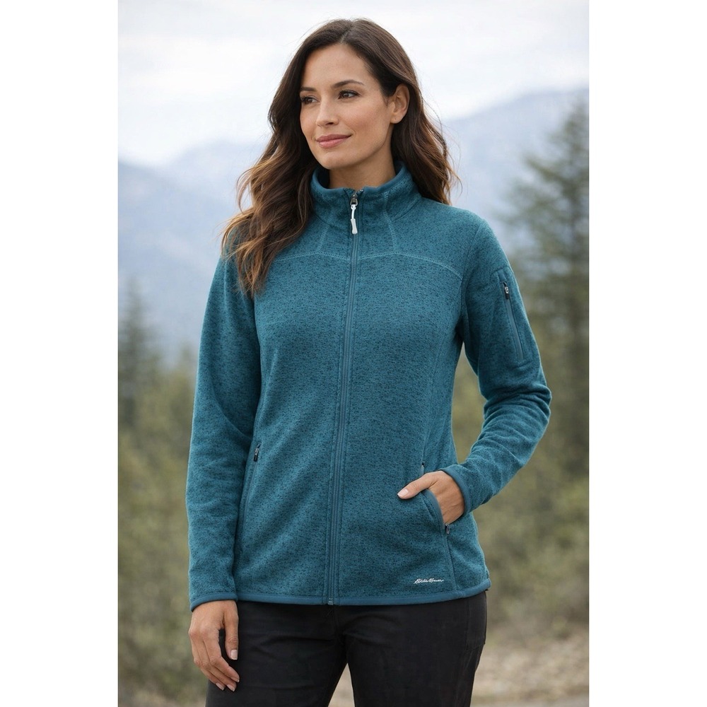 Eddie Bauer Fleece Jacket Women's 2XL Tall Full Zip